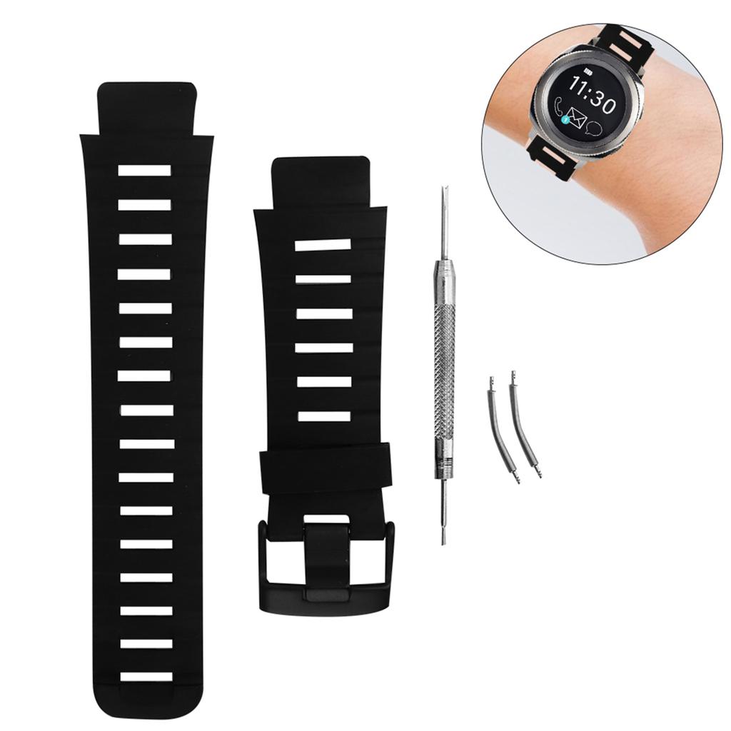 Utomhus Gummi Klockarmband Klockrem Ersättningstillbehör för SUUNTO X-LANDER