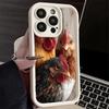 Phone Case for iPhone 17 Air 16E 15 16 Pro Max Chicken Hen Rooster Cover 14 Plus 13 12 Mini Soft Shell Silicone Fundas