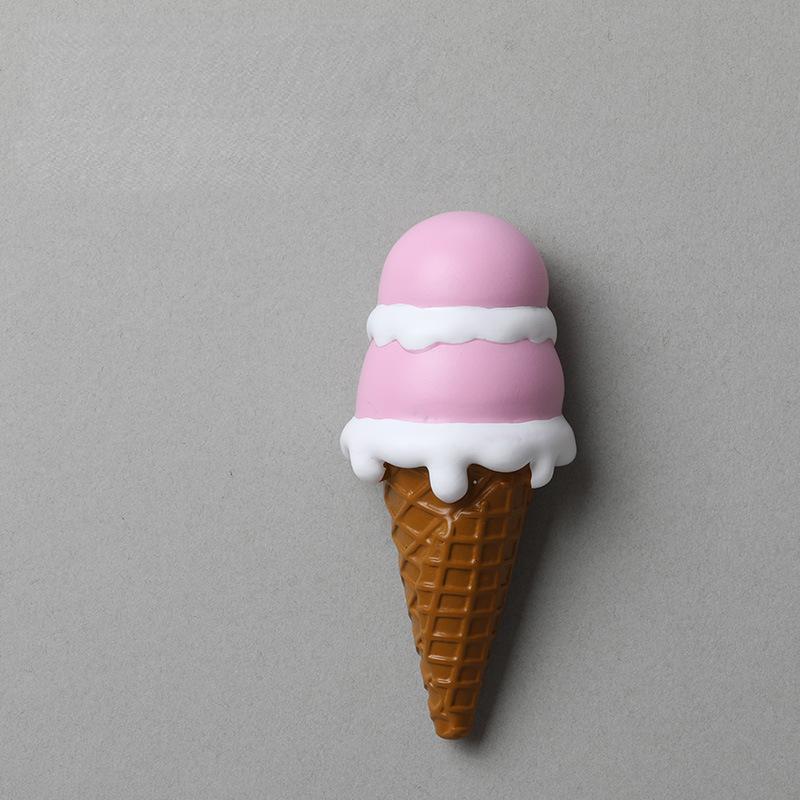 Cute Refrigerator with Magnetic Suction Stickers Refrigerator Decoration Cartoon Ins Ice Cream Animal Teddy Bear