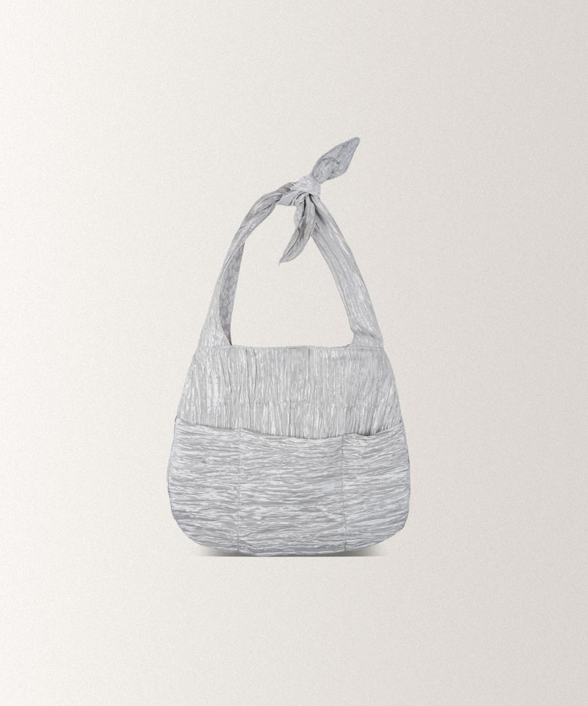 Ouro Jaquard Flower Tote Bag [ Silver ]