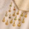 CARLIDANA Ins Style French Vintage Gold Color Sun Charms With Natural Stone Star Shine Stainless Steel DIY Fashion Jewelry