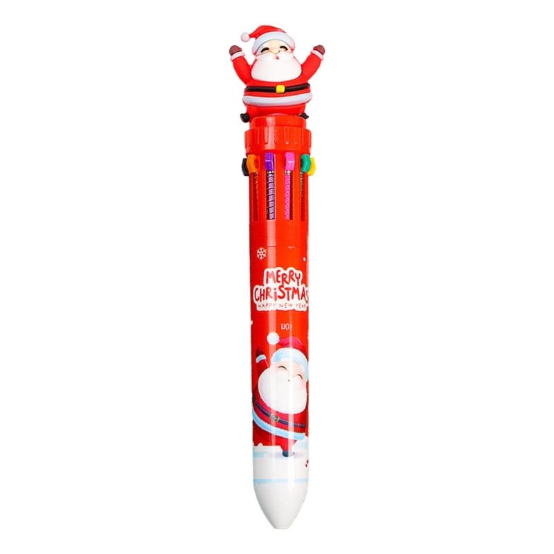 Christmas Pen Retractable Ballpoint Pen Christmas Party Favor Supplies for Kid Student Calss Reward