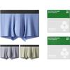 YOUKESHU Men's Underwear, Pure Cotton, 10A Antibacterial Silk Gusset, Breathable, High-Elasticity Boxer Briefs, Men's Large Size Square-Cut Underpants