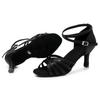 Latein Tanzschuhe Damen Damen Hoher Absatz Tango Salsa Ballroom Standard Tanzschuhe Absatz 7cm Indoor