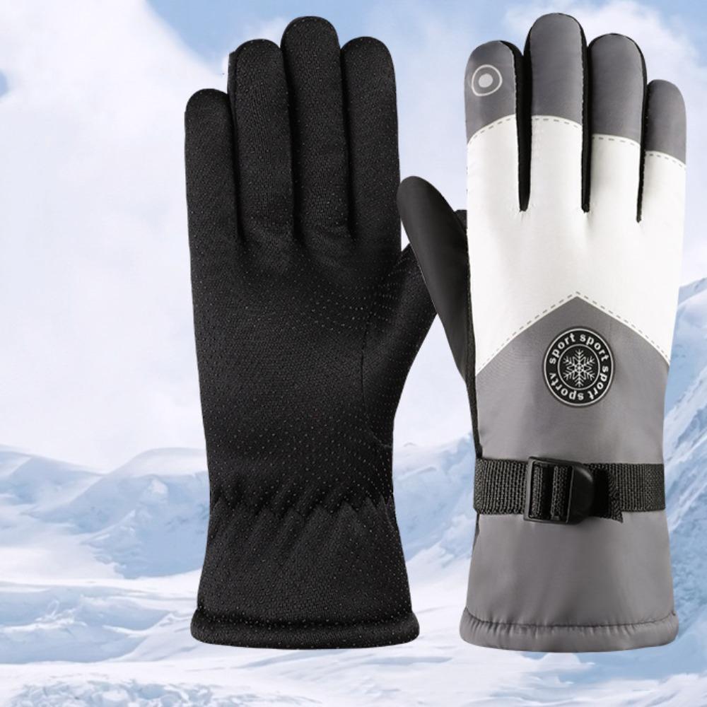 Touch Screen Touchscreen Snow Gloves Non-slip Riding Gloves New Winter Warm Mittens  Skiing
