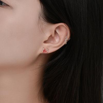 Little Fulong Earrings In The National Trend of The Dragon Year Cute Little Dragon Earrings