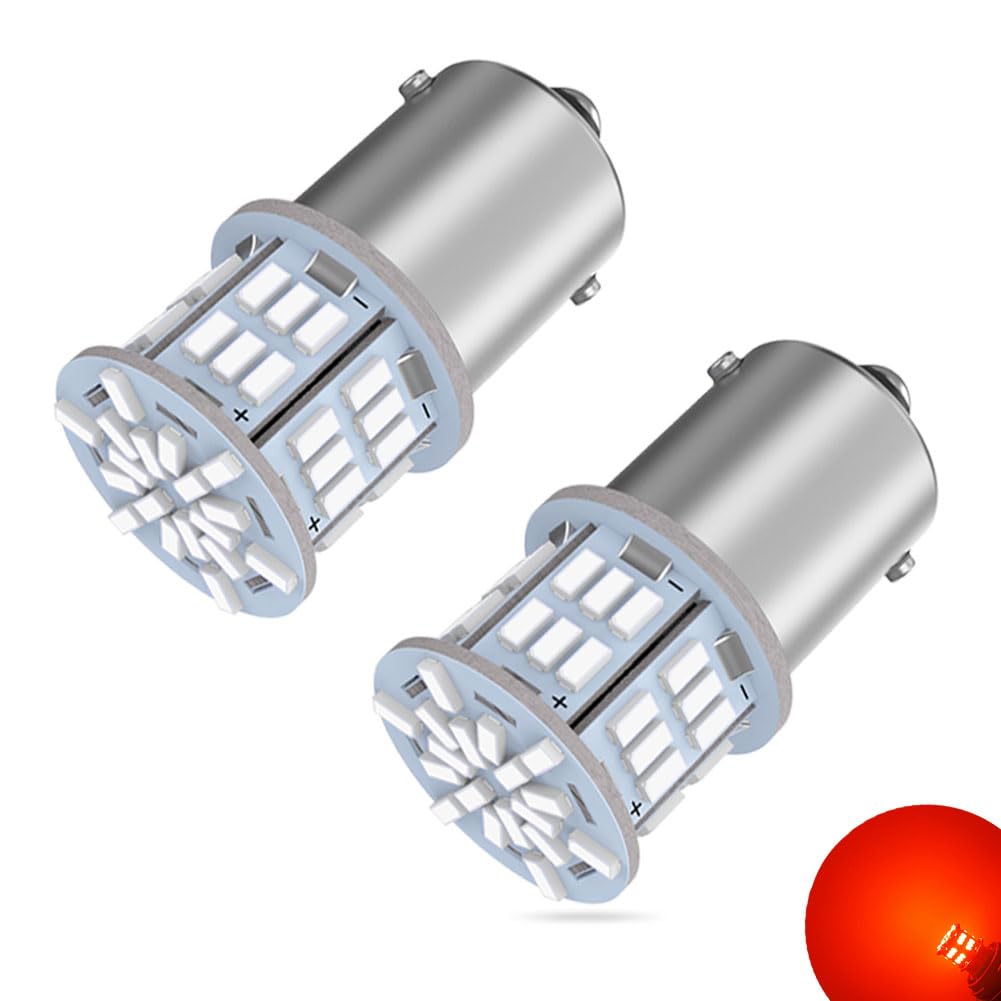 

S25 LED Одинарный Красный G18 BA15s P21W 54 Ряда 3014SMD Грузовик Декоратра Самосвал Автобус 2 items красный