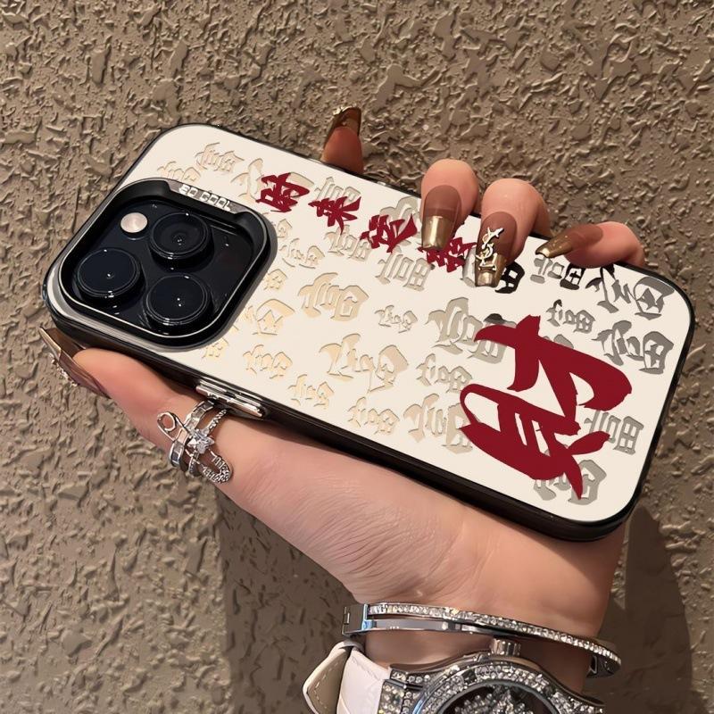 Applicable to Apple 15/14 Huawei vivoOPPO Xiaomi creative Internet celebrity money silver mobile phone case anti-drop hard matte L