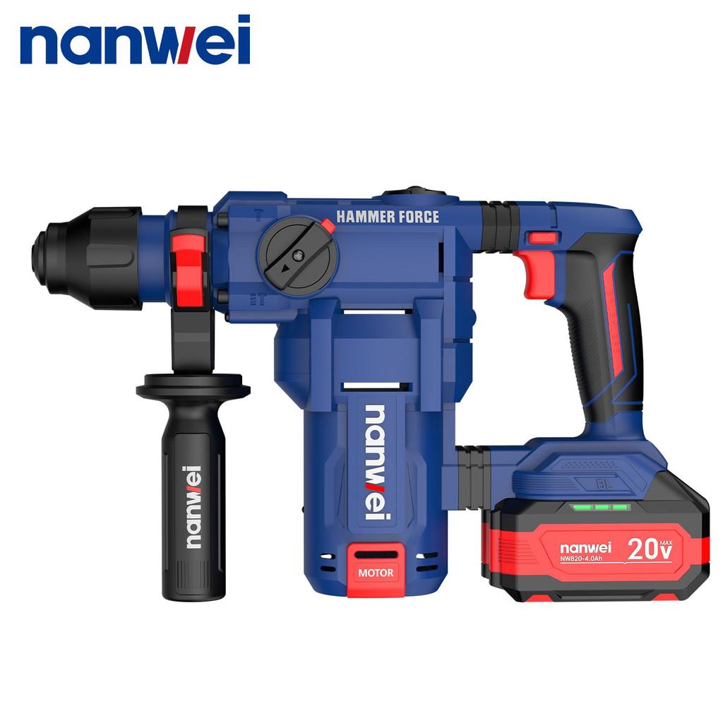 NANWEI 4J electric hammer drill, 1200 rpm, drilling range 6-16 mm