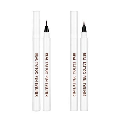 Liir Real Tattoo Pen Eyeliner 0.8ml, 02 Deep Brown, 2 Pcs.
