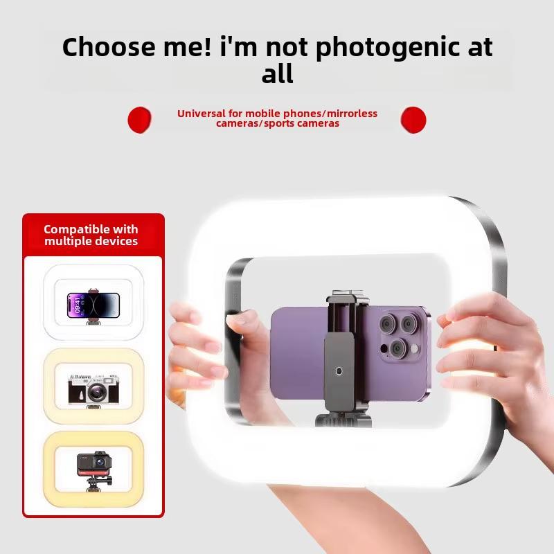 Akumulatorowa lampa pierścieniowa LED do selfie z regulowaną jasnością do telefonu, nagrywania wideo, transmisji na żywo, makijażu, fotografii, biurkowa lampa wypełniająca