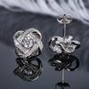 Moissanite Four Leaf Clover Studs Earrings for Women 925 Sterling Silver D Color Pass Test Diamond Wedding Party Jewelry