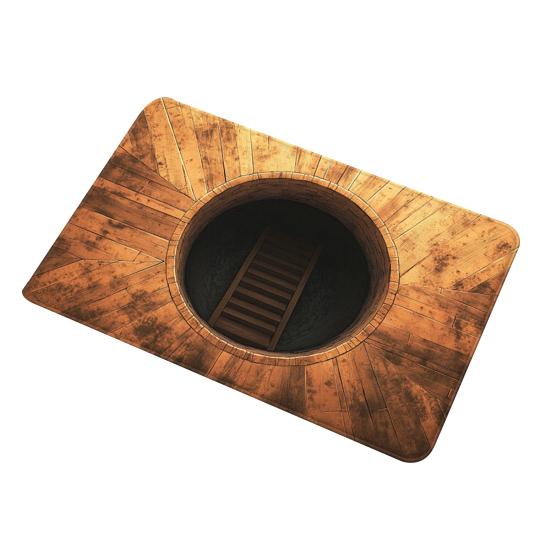 Floor Mat 3D Floor Strong Water Absorption Mat with Visual Effect Non-Slip Quick Drying Bathroom