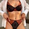 Sex suit French sexy ultra-thin retro contrasting lace small