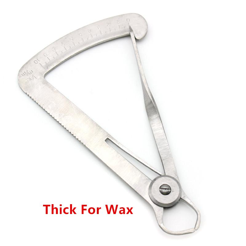 Stainless Steel Dental Caliper Wax Thickness Gauge Dental Lab Tool For Metal Wax Instruments 1 Piece