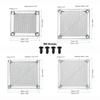 Anti Rust Computer Fan Filter Grills Aluminum with Screws Dust Cover Silver Black Dust Filter Cover Computer Cooling