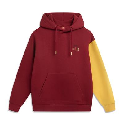 Li Ning X Forbidden City Collaboration Chinese Culture Series Sports Lifestyle Casual Fashion Versatile Loose Hooded Graphic Sweatshirt AWDVQ01-1