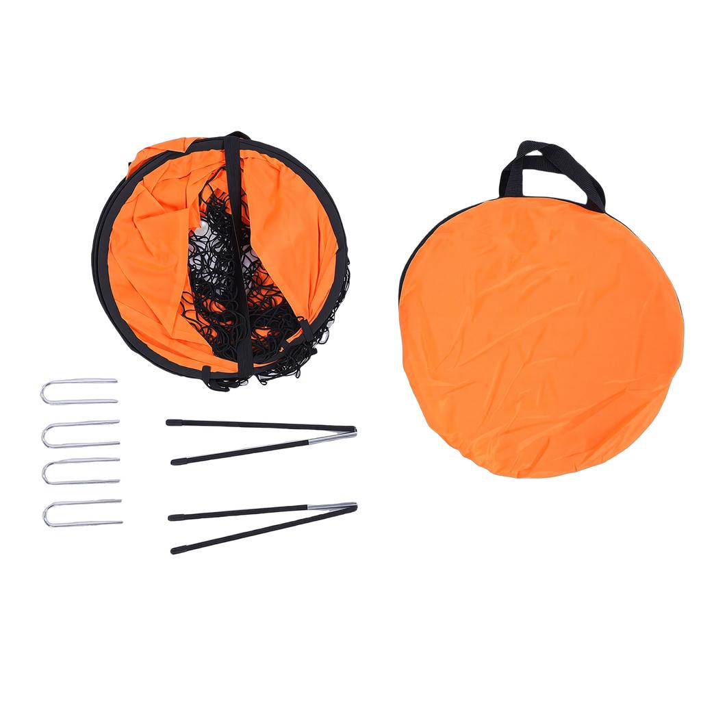 Soccer Net Oxford Cloth Polyester Portable Foldable Soccer Goal with Stainless Steel Ground Pegs Strong Rods for Kids