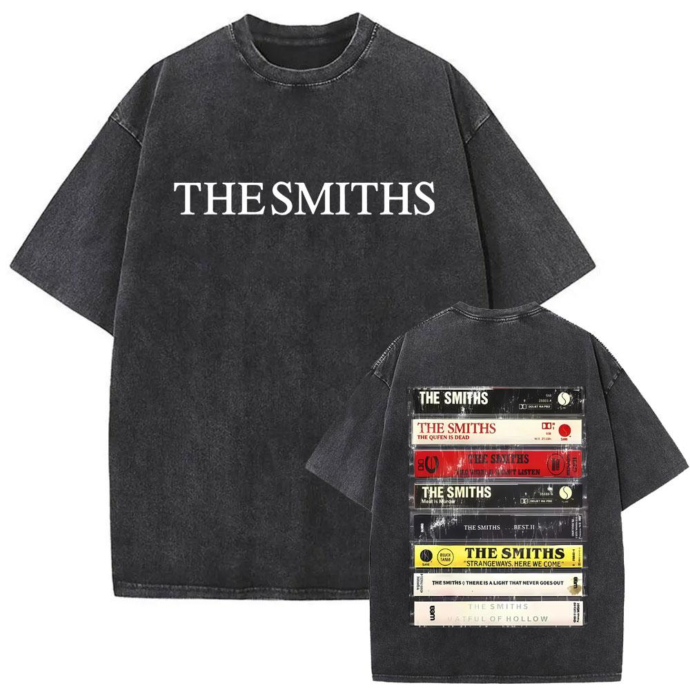 Rock Band The Smiths Louder Vintage Washed Tshirt Alternative s Indie Morrissey T Shirt The Queen Is Dead Tshirts Unisex