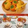 Breakfast Tray Round Wooden Trays Rattan Storage Basket Fruit