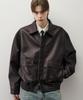 Draw Fit A-2 Leather Blouson Jacket [Brown]