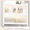 Floor-Standing Toilet and Washing Machine Storage Rack with Flip-Top Cabinet