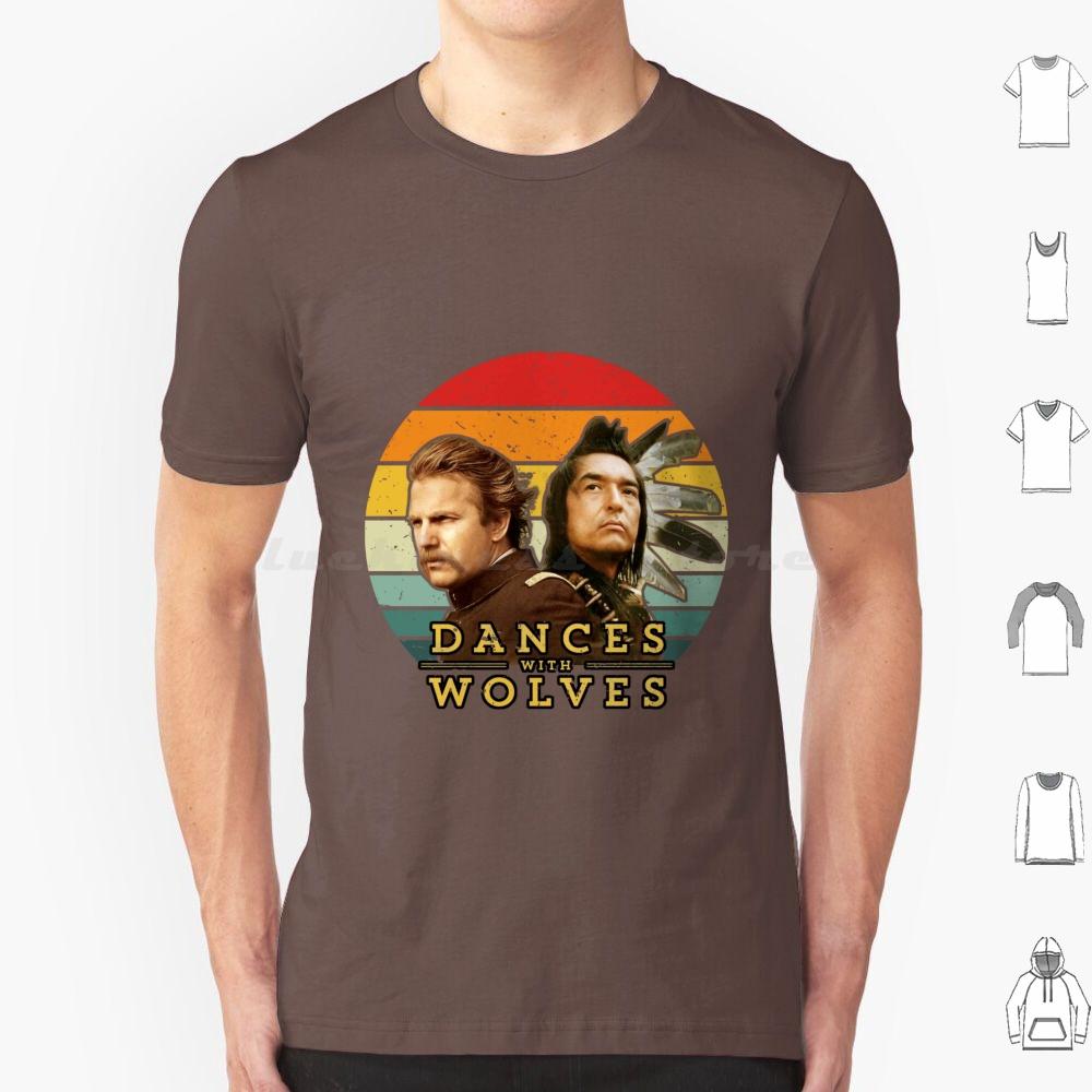 Dances With Wolves T Shirt Big Size 100 Cotton Dances With Wolves Man Movie Animals Nature Dances Moon Music Retro Western