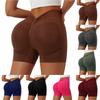 Women's Fashionable Seamless Sports Yoga Shorts, Hip Lifting Sports Pants, Abdominal Compression Fitness Pants, Three Piece Pants