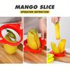 Durable Plastic Mango Cutter with Easy-Grip Handle, Creative Kitchen Gadget for Peeling and Pitting, Efficient Fruit Slicer for Perfect Mango Slices