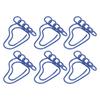 100PCS Foot Shape Paper Clips Slip Resistant Colorfast Cute Appearance Portable for   School Family