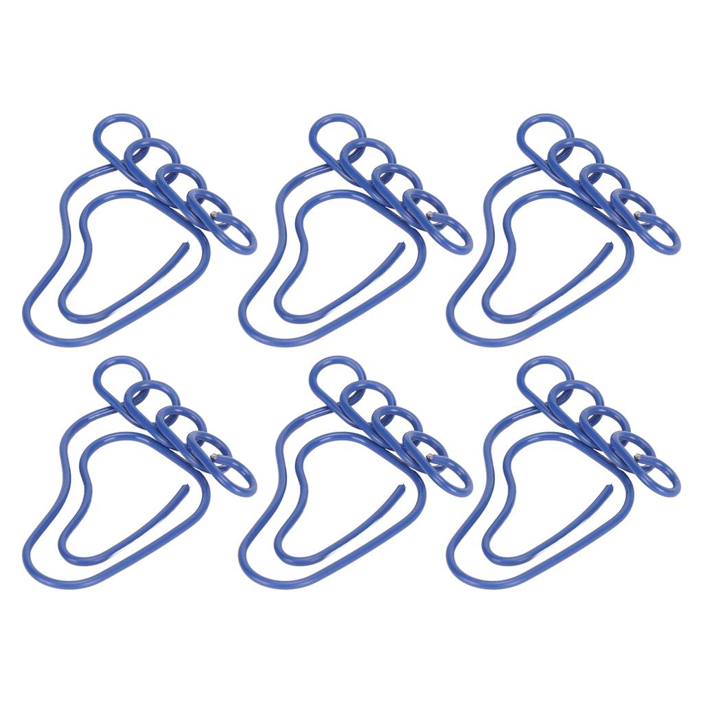 100PCS Foot Shape Paper Clips Slip Resistant Colorfast Cute Appearance Portable for School Family