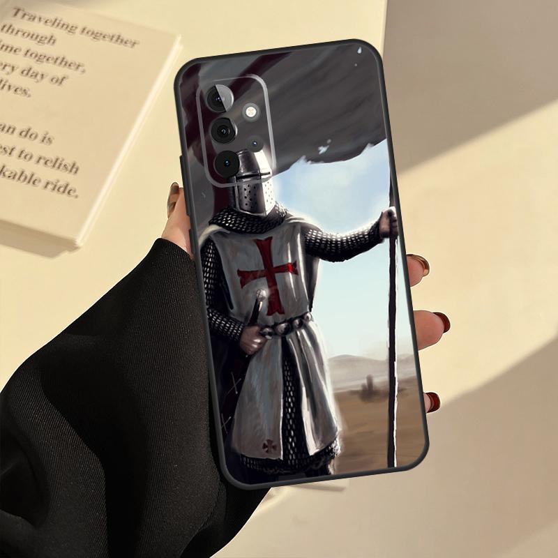 Knights Templar Case For Samsung Galaxy A54 A34 A14 A53 A13 A33 A73 A50 A12 A22 A32 A52 A72 A51 A71 Coque