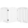Freestanding Dog Gate with Support Feet, for Doorways, Hallways, Stairs, 155 X 30 X 61 Cm, White
