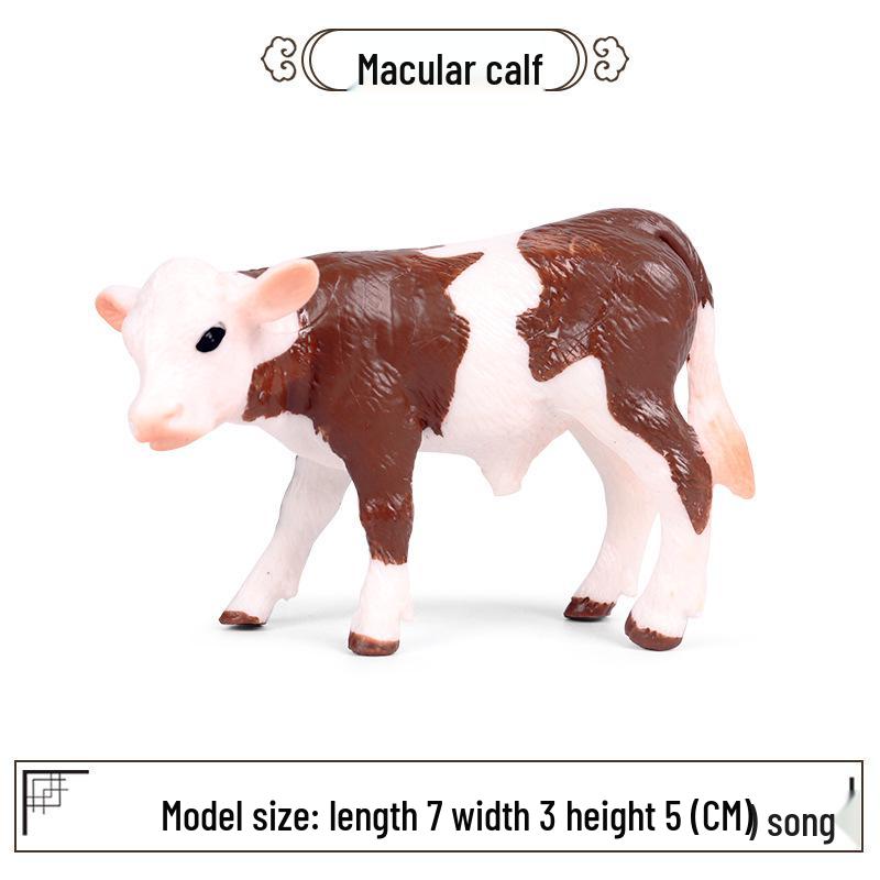 Children's Cognitive Animal Model Toy: Yellow Cow, Buffalo, Rhinoceros, Zebu, Bison, Bull Figurine.