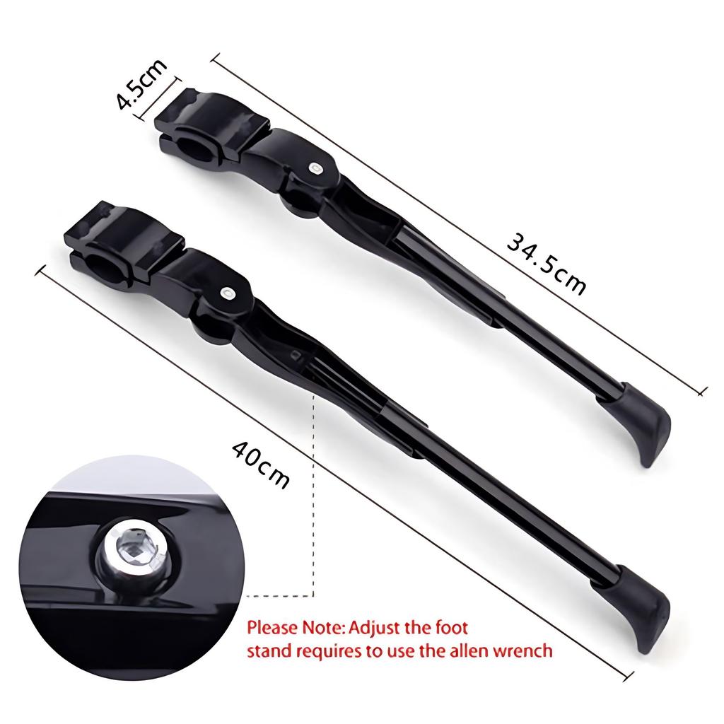 Adjustable Aluminum Alloy Bicycle Kickstand for 24-27 Inch Bikes Strong Durable Bike Stand