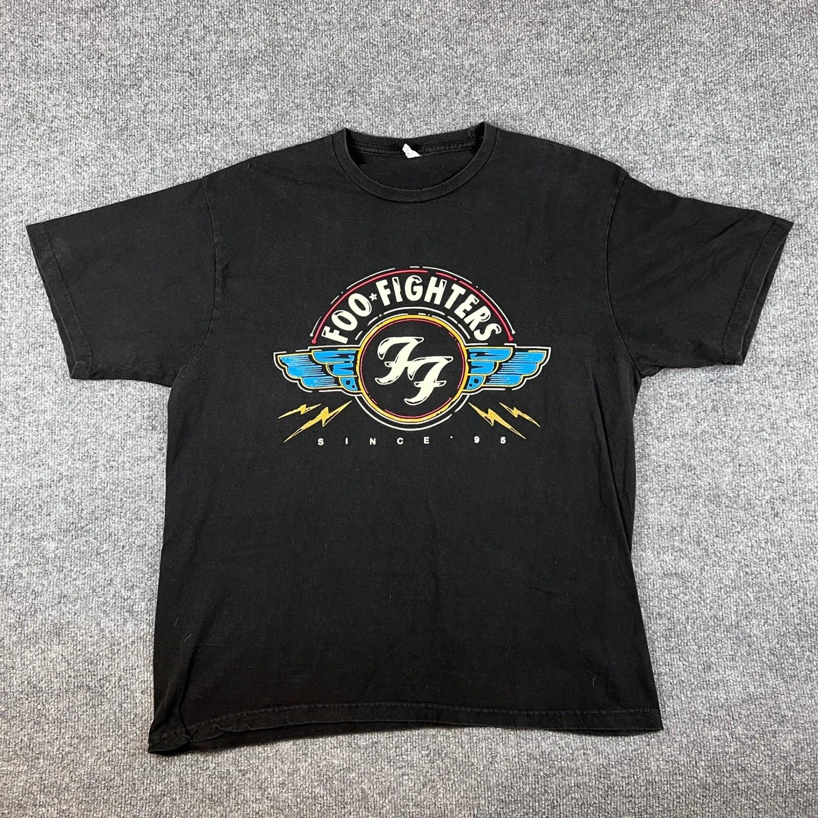 Foo Fighters Band T-Shirt Mens XL Black Graphic Tee Since 95 Rock Music 4XL