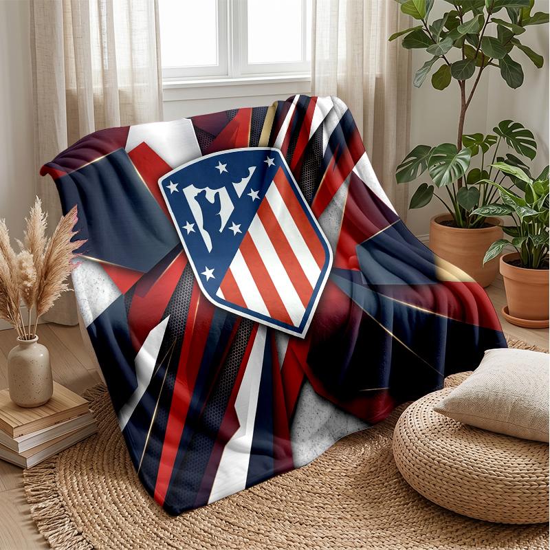 Atletico Madrid Theme blanket Soft Flannel Blanket Plush Throw Blanket Cozy Sofa Bed Blanket for Home Decor