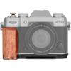 LEFTFOTO Retro Handgriff mit Holzgriff für Fujifilm Boden Arca Schnellwechselplatte mit Auslöser Schwarz X-T50 Griff, L-förmige X-T50 Kamera,