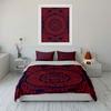 Circular geometric red patterns. Bedding sets Duvet cover sets Duvet covers Pillowcases(1 * Duvet Cover 2 * Pillowcases without duvet insert)