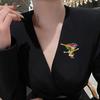 Emaille Bunter Vogel Brosche Kunstkristall Ast Vogel Legierung Reversnadel Pullover Strickjacke Mantel Bekleidungszubehör für Damen Ehefrau Freundin