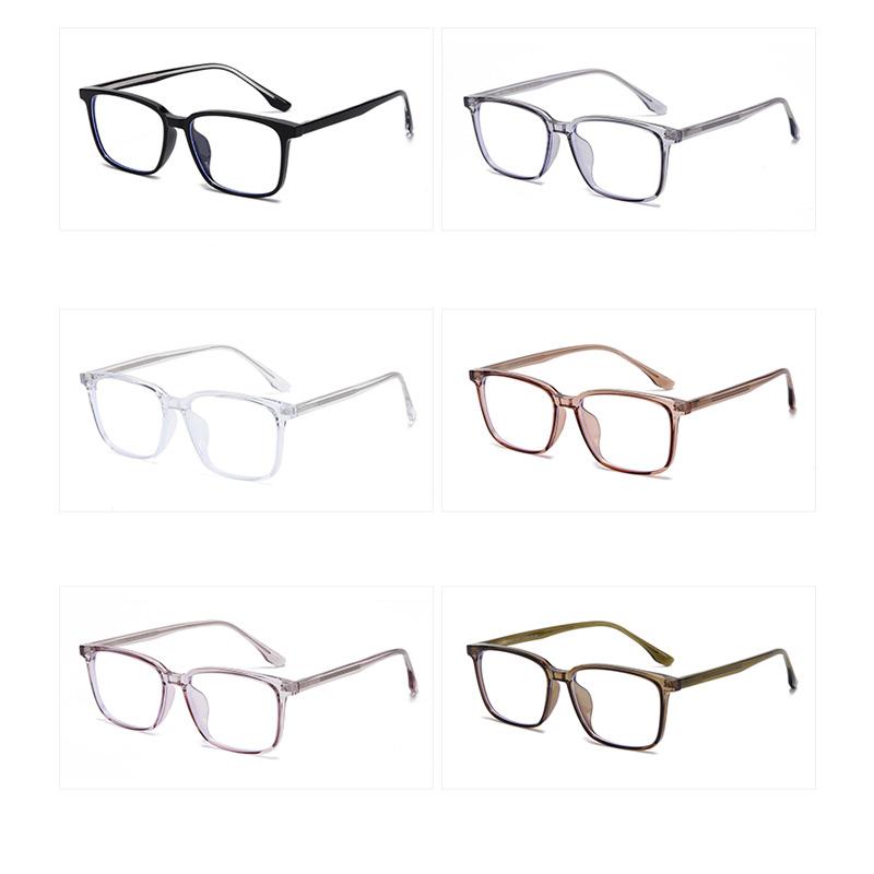 Transparent Gray Frame Blue Light Blocking Computer Eyeglasses Women Men  Square Prescription Spectacles 0 -0.5 -0.75 To -6