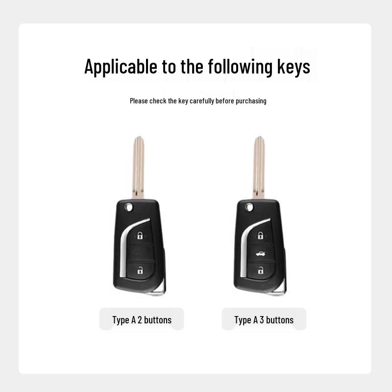 Key Covers Compatible with Toyota Corolla, Levin, Reiz, RAV4, Highlander, and Wildlander