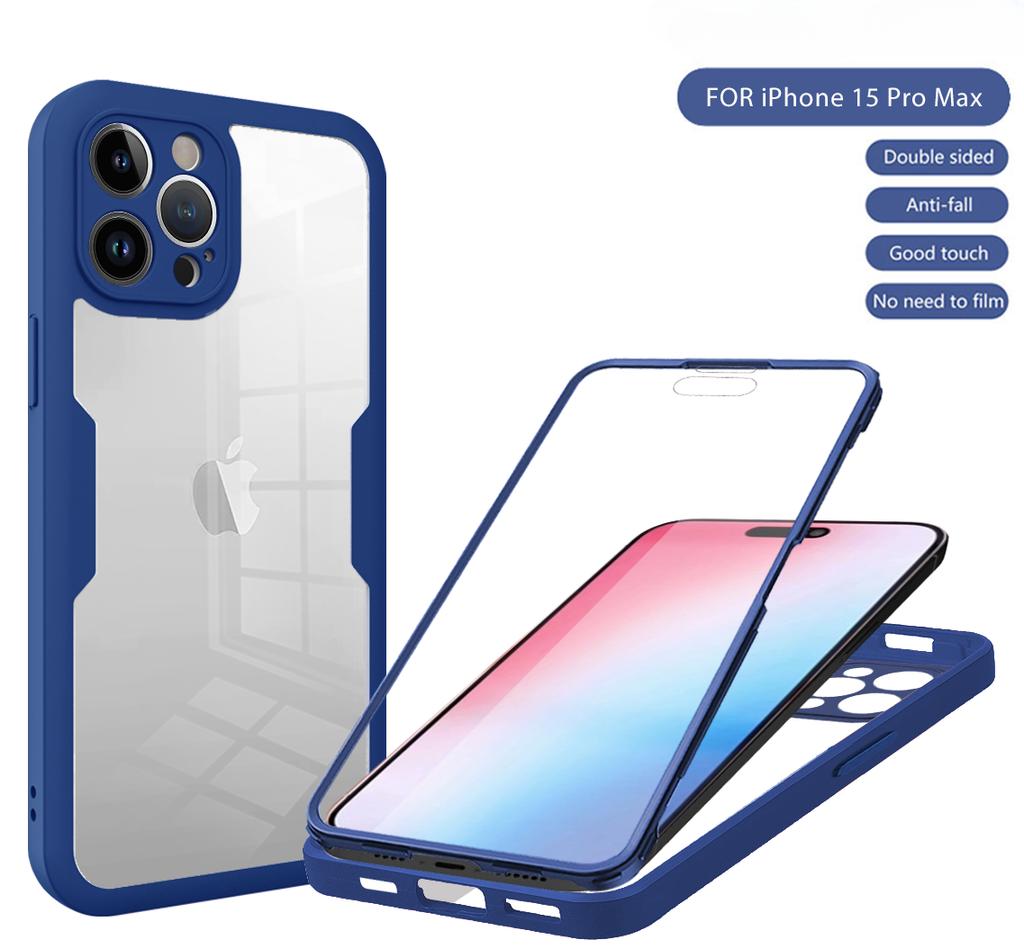 Husă Bumper 360 Acoperire Completă Pentru iPhone 16 Pro Max 13 12 Mini Fundă Pentru iPhone 15 14 11 Pro Max Plus Protecție Ecran Husă Telefon