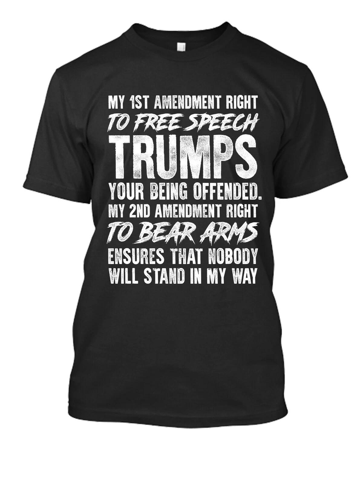 My 1st Amendment Right To Free Speech New Men s Shirt Donald Trump AR15 Pro-Guns XS