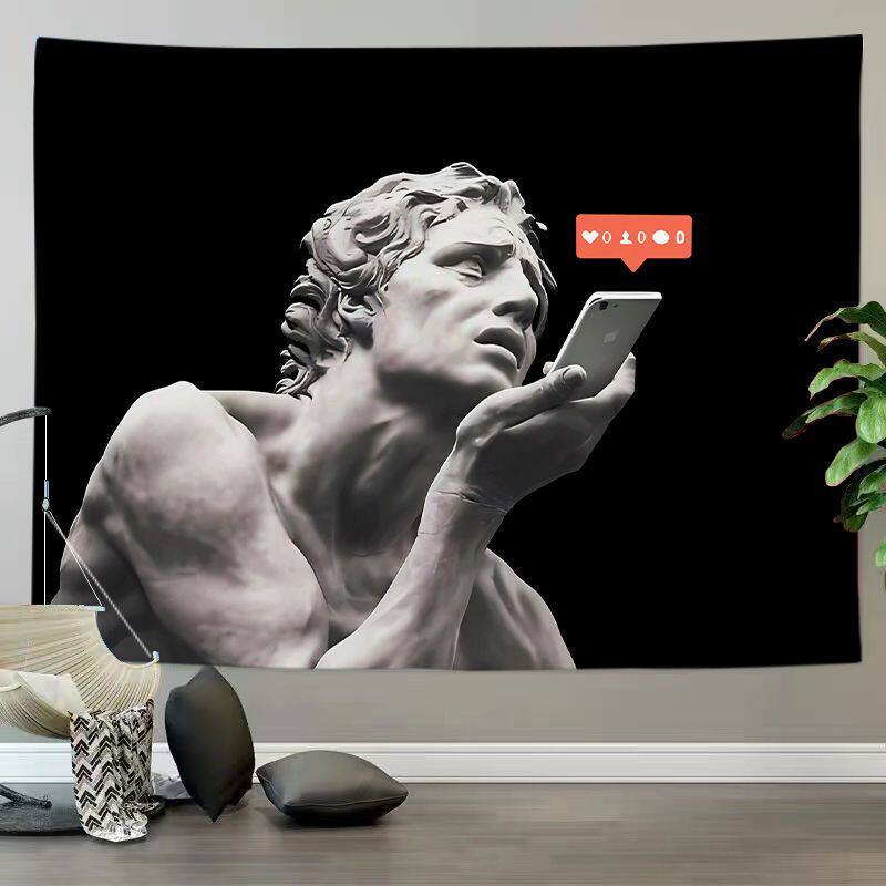 

Personalized David Tapestry Premium AmericanStyle Decorative Wall Hanging for Bar Background Customization Available 74x94cm(29x37in)
