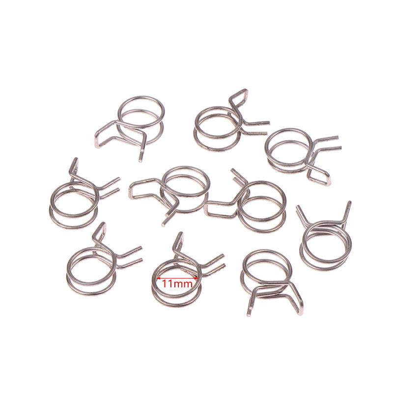 10 Stück 5 mm - 14 mm Schlauchschellen Edelstahl Rohrschlauch Federklemmen Kraftstoffleitung Schlauchschellen Dichtrohrklemmen für Boote Motorräder