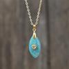 Original natural stone amethyst zirconium pendant, real gold-plated necklace, niche design, versatile and popular jewelry.