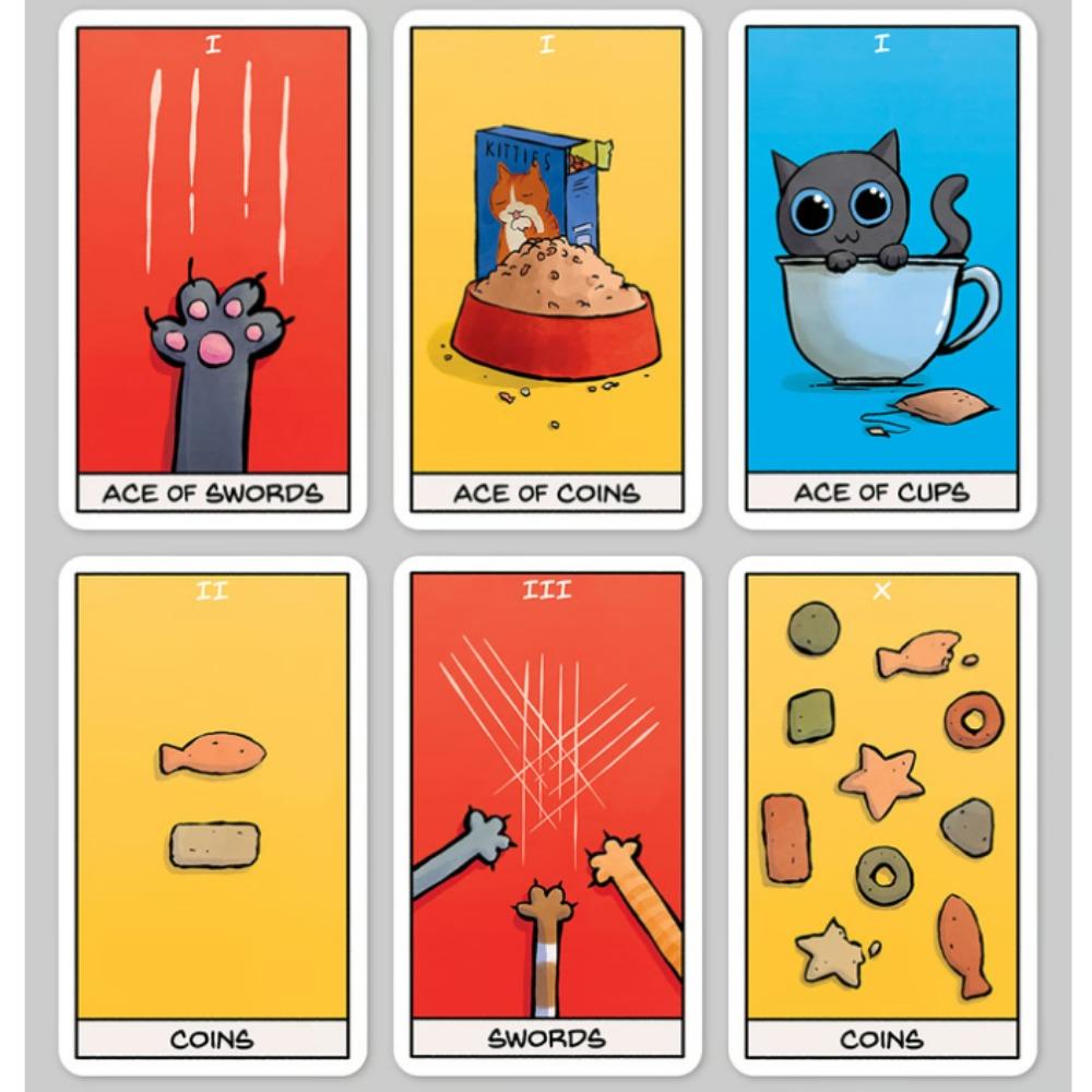 Catomancy Tarot Soft Cat Paws A Complete 78 Tarot Deck From Your Personal CATOMANCER 10.3*6cm
