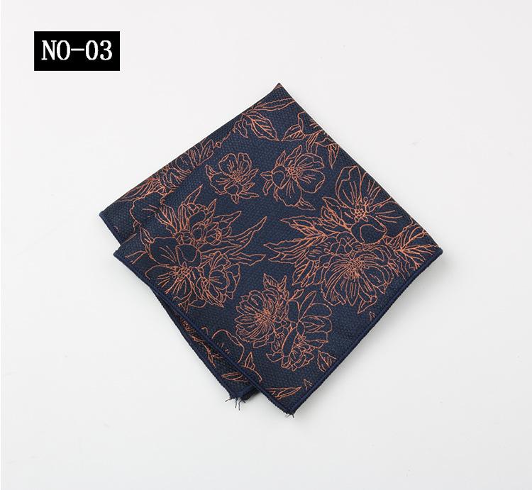 Pattern Chest Towel Men'S Suit Gentleman Wedding Red High-End High-Density Small Square Towel Handkerchief Banquet Host Pocket Towel