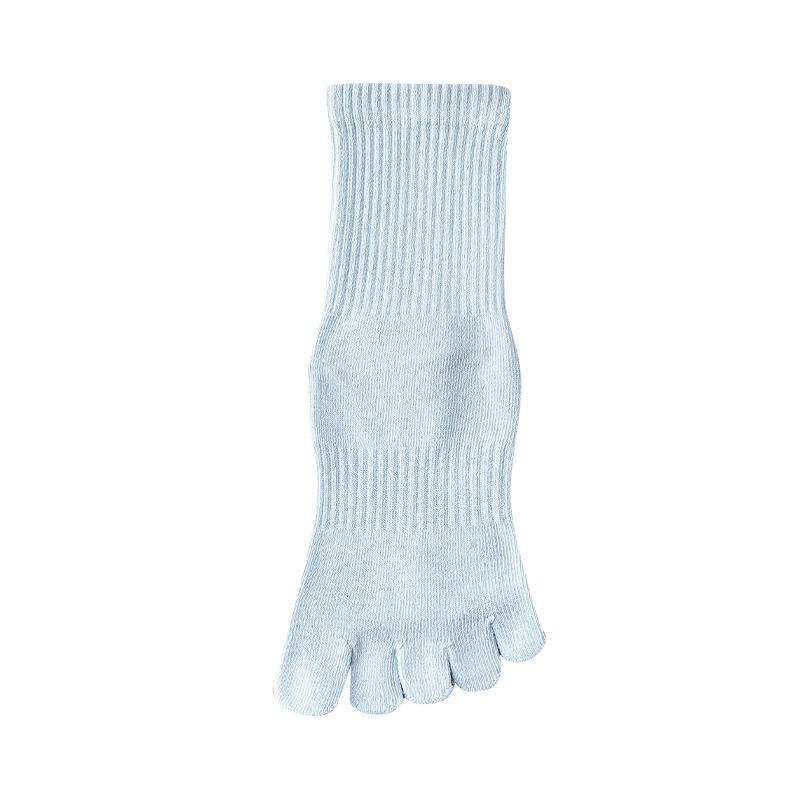 Women's Sweat-absorbing Yoga Socks, Anti-slip Pilates Five-finger Socks, Mid-calf Sports and Fitness Socks